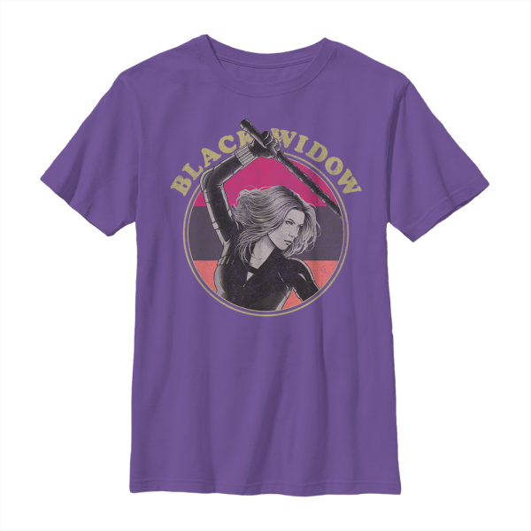 Marvel - Black Widow - Black Widow Retro - Kids T-Shirt - Purple - Front