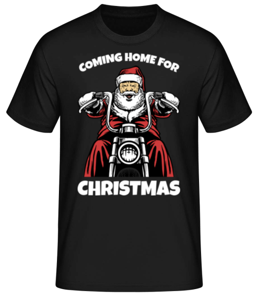 Coming Home For Christmas - Men's Basic T-Shirt - Black - Front
