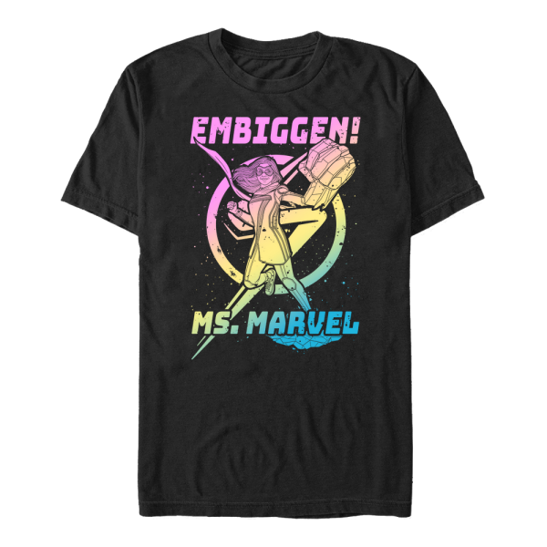 Marvel - Ms. Marvel - Ms. Marvel Gradient - Men's T-Shirt - Black - Front