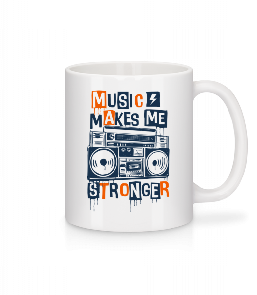 Music Makes Me Stronger - Mug - White - Vorn