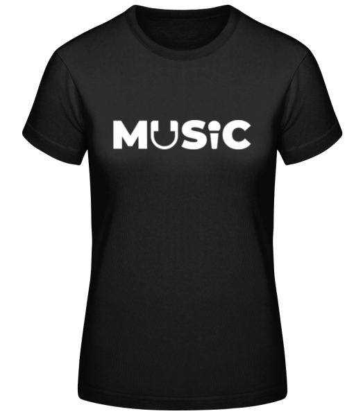 Music - Women's Basic T-Shirt - Black - Front