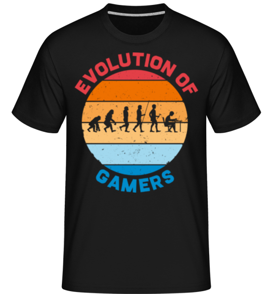 Evolution Of Gamer -  Shirtinator Men's T-Shirt - Black - Front