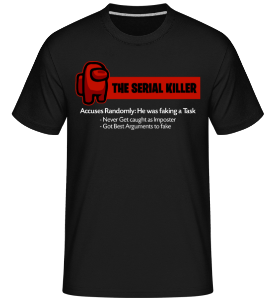 Red The Serial Killer -  Shirtinator Men's T-Shirt - Black - Front