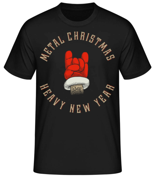 Metal Christmas - Men's Basic T-Shirt - Black - Front