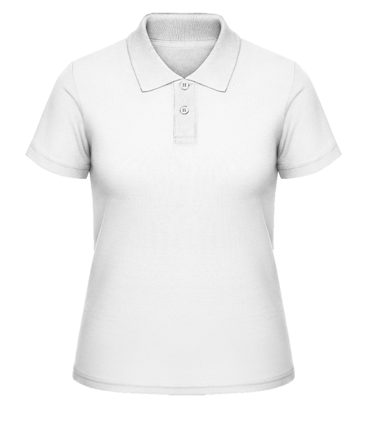 Women's Polo Shirt Fine Piqué - White - Front