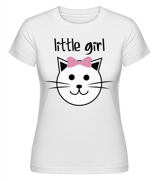 Little Girl - Cat -  Shirtinator Women's T-Shirt - White - Vorn