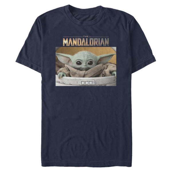 Star Wars - The Mandalorian - The Child Small Box - Men's T-Shirt - Navy - Front