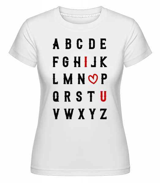 I Love You Alphabet -  Shirtinator Women's T-Shirt - White - Vorn