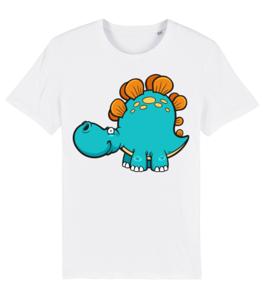 Comic Diplodocus - Men's Organic T-Shirt Stanley Stella - White - Front