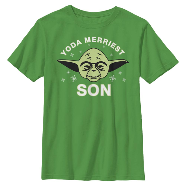 Star Wars - Yoda Merriest Son - Christmas - Kids T-Shirt - Kelly green - Front