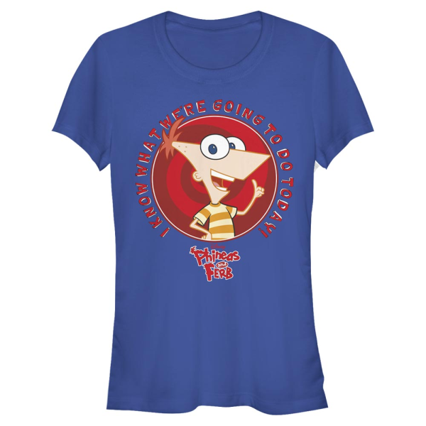 Disney Classics - Phineas and Ferb - Phineas Do Today - Women's T-Shirt - Royal blue - Front