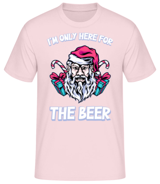 Only Here For The Beer - Men's Basic T-Shirt - Pink - Front