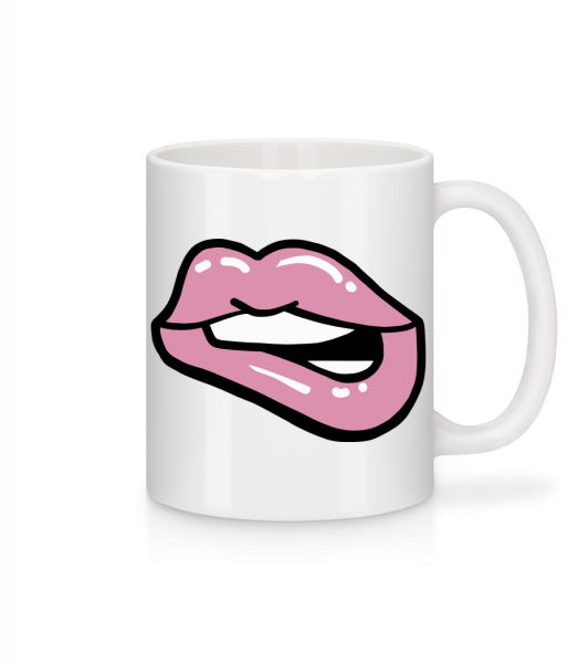 Pink Lips - Mug - White - Vorn