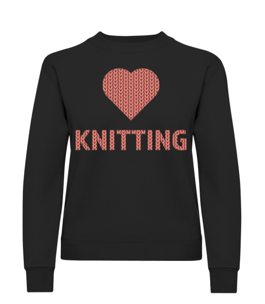 Love Knitting - Women's Sweatshirt - Black - Front