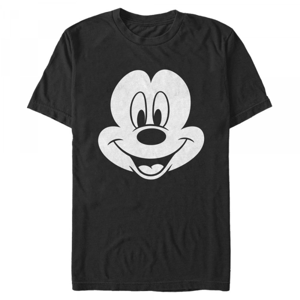 Disney - Mickey Mouse - Mickey Mouse Big Face Mickey - Men's T-Shirt - Black - Front