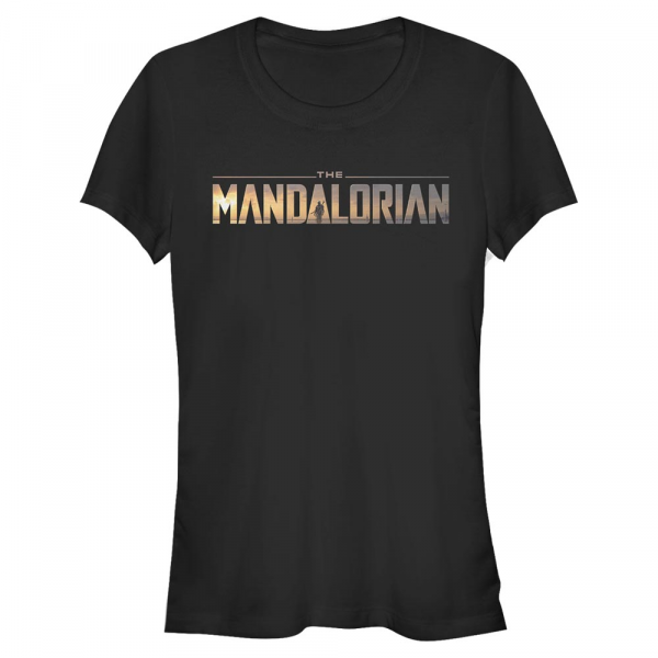 Star Wars - The Mandalorian - Logo Mandalorian - Women's T-Shirt - Black - Front