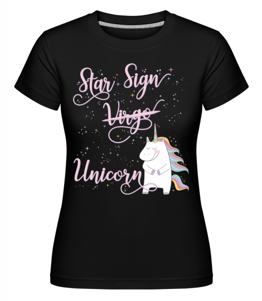 Star Sign Unicorn Virgo -  Shirtinator Women's T-Shirt - Black - Vorn
