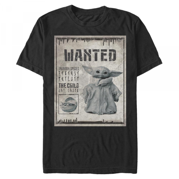 Star Wars - The Mandalorian - The Child Wanted Child Poster - Men's T-Shirt - Black - Front