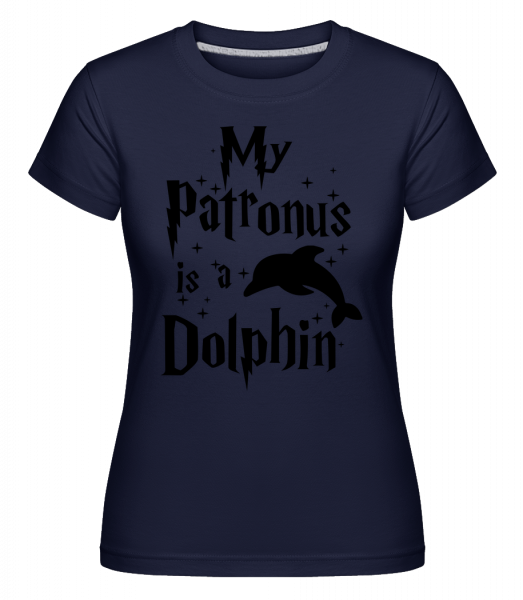 My Patronus Is A Dolphin -  Shirtinator Women's T-Shirt - Navy - Vorn