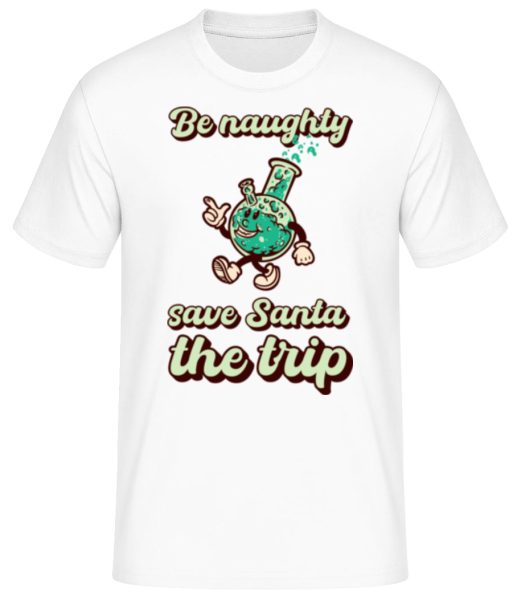 Save Santa The Trip - Men's Basic T-Shirt - White - Front
