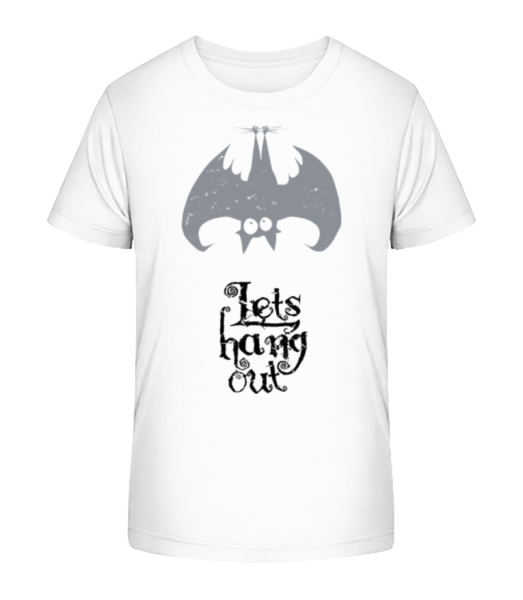 Let's Hang Out Bat - Kid's Bio T-Shirt Stanley Stella - White - Front