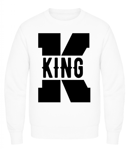 King K - Men's Sweatshirt AWDis - White - Vorn