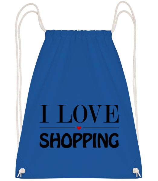 I Love Shopping - Drawstring Backpack - Royal blue - Vorn