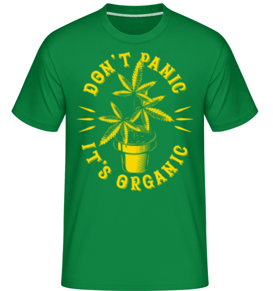 Don't Panic It's Organic -  Shirtinator Men's T-Shirt - Kelly green - Front