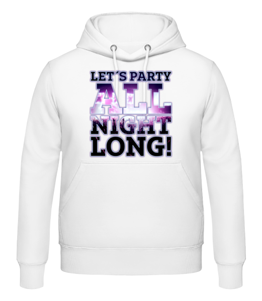 Party All Night Long - Men's Hoodie - White - Front