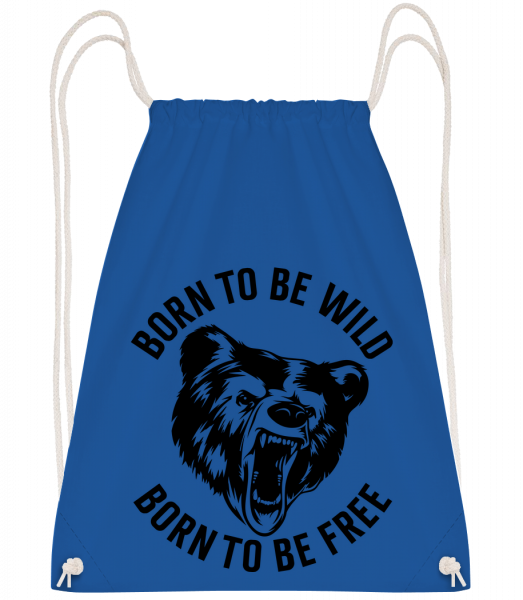 Born To Be Wild - Drawstring Backpack - Royal blue - Vorn
