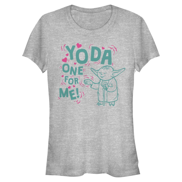 Star Wars - Yoda One For Me Floating - Women's T-Shirt - Heather grey - Front