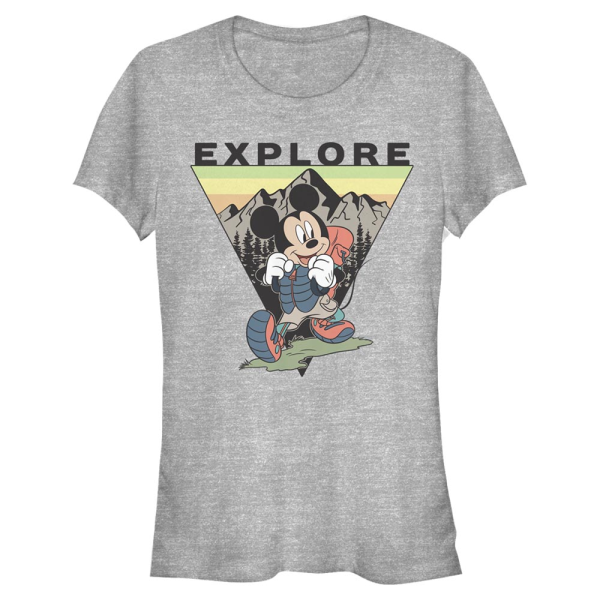 Disney - Mickey Mouse - Mickey Mouse Explore Mickey Travel - Women's T-Shirt - Heather grey - Front