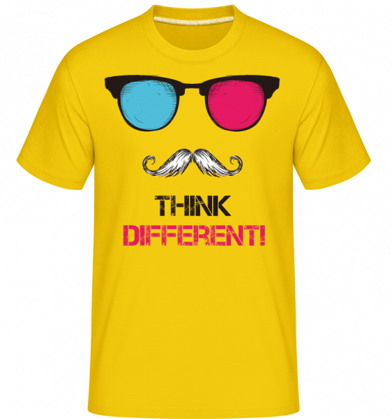Think Different Hipster -  Shirtinator Men's T-Shirt - Golden yellow - Vorn