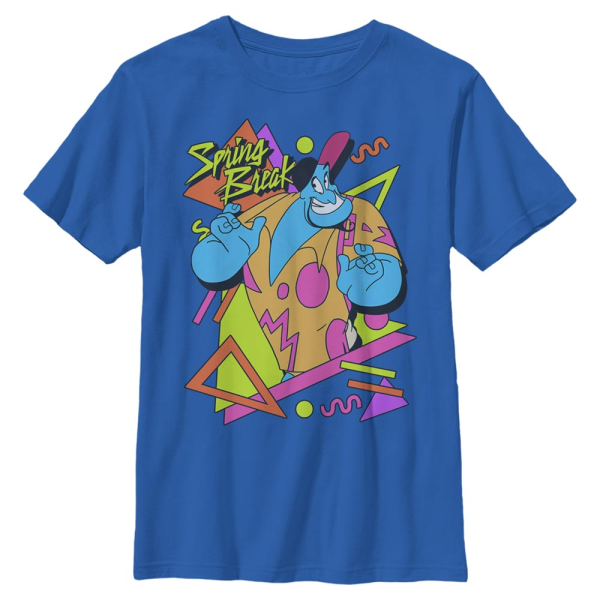 Disney - Aladdin - Genie Spring Break - Kids T-Shirt - Royal blue - Front