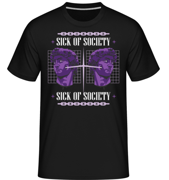 Sick Of Society -  Shirtinator Men's T-Shirt - Black - Front