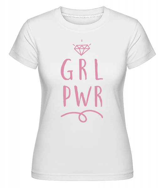 GRL PWR -  Shirtinator Women's T-Shirt - White - Vorn