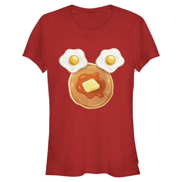 Disney - Mickey Mouse - Mickey Breakfast at s - Women's T-Shirt - Red - Front