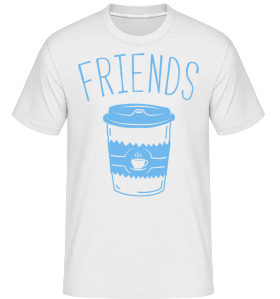 Friends Coffee -  Shirtinator Men's T-Shirt - White - Front