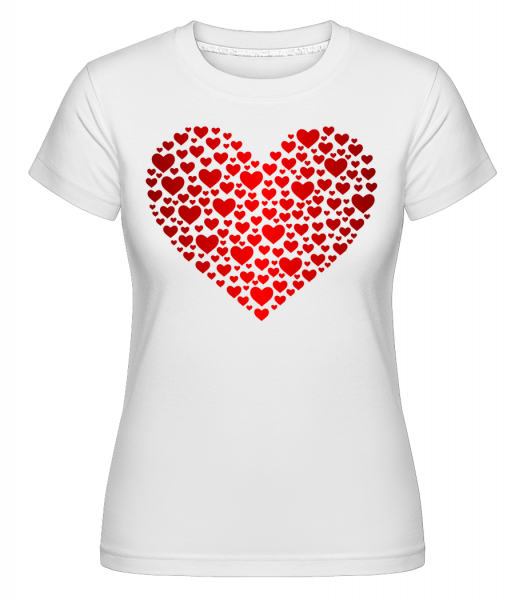 Hearts -  Shirtinator Women's T-Shirt - White - Vorn