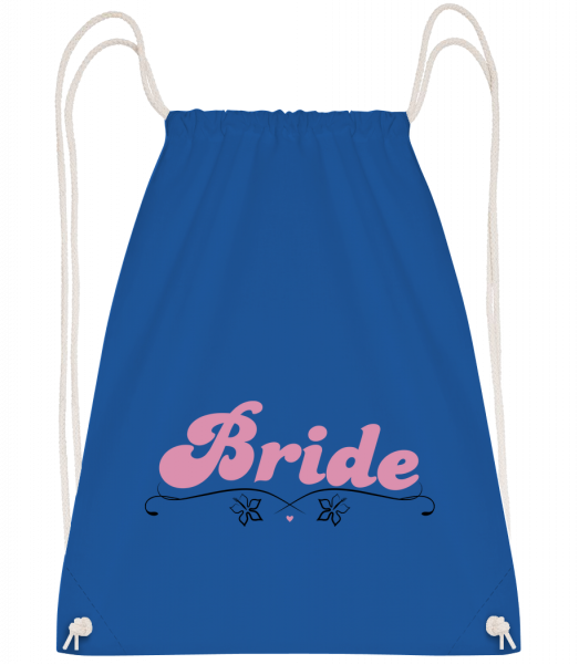 Bride - Drawstring Backpack - Royal blue - Vorn