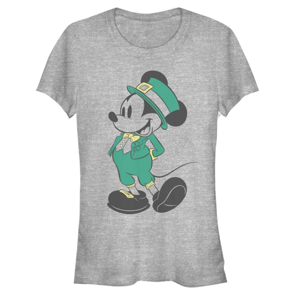 Disney - Mickey Mouse - Mickey Mouse Leprechaun Mickey - Women's T-Shirt - Heather grey - Front