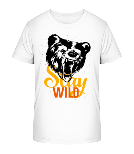 Stay Wild - Kid's Bio T-Shirt Stanley Stella - White - Front