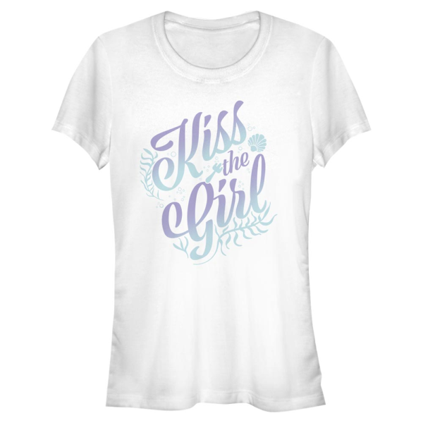 Disney - The Little Mermaid - Text Kiss The Girl - Women's T-Shirt - White - Front