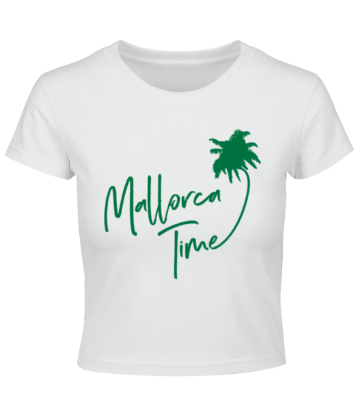 Mallorca Time - Crop T-Shirt - White - Front