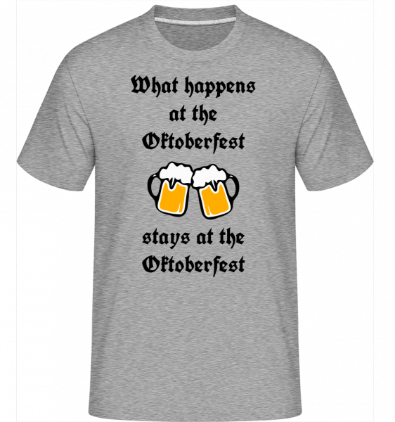 What Happens At Oktoberfest -  Shirtinator Men's T-Shirt - Heather grey - Vorn