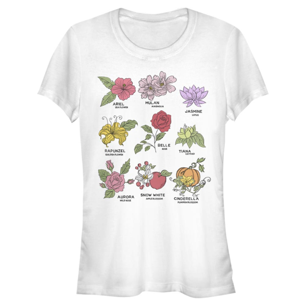 Disney Princesses - Skupina Princesses Flowers - Women's T-Shirt - White - Front