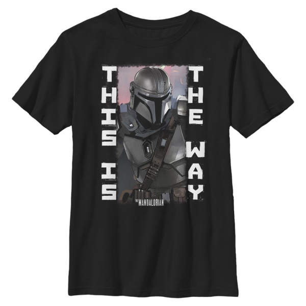 Star Wars - The Mandalorian - Mando Blaster Battle - Kids T-Shirt - Black - Front