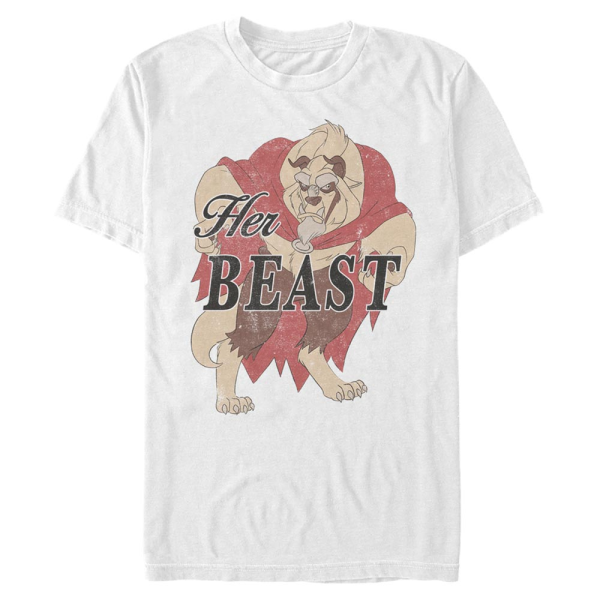 Disney - Beauty & the Beast - Zvíře Her - Men's T-Shirt - White - Front