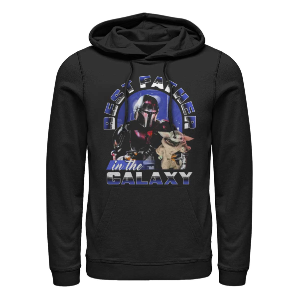 Star Wars - The Mandalorian - Mando & Child Best Father to Child - Father's Day - Unisex Hoodie - Black - Front