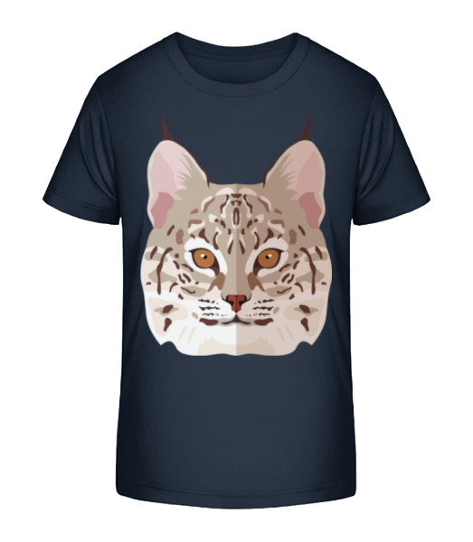 Wild Cat Comic Shadow - Kid's Bio T-Shirt Stanley Stella - Navy - Front